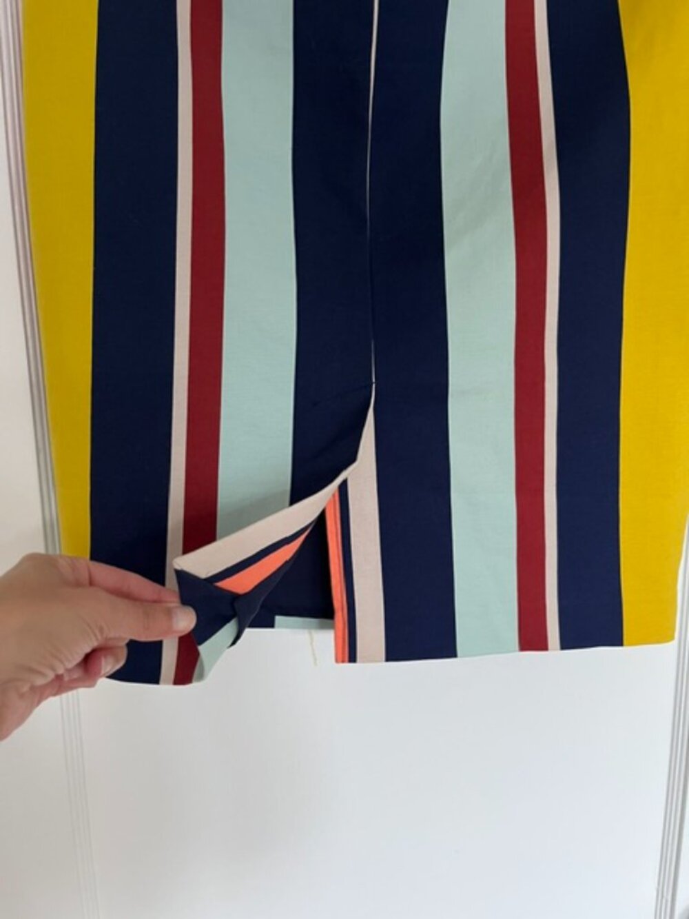 Boden Multicolor Striped Pencil Skirt | Size 10 - Picture 4 of 6